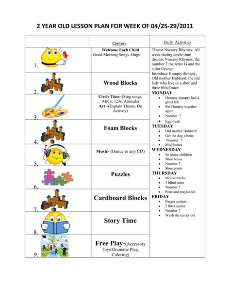 printable curriculum   year olds