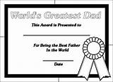 Coloring Dad Pages Certificate Greatest Father Worlds Certificates Cards Dads Comment Leave sketch template