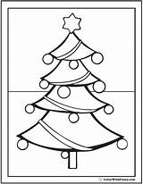 Christmas Tree Coloring Pages Sheets Simple sketch template