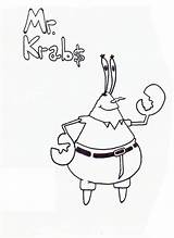 Mr Krabs Coloring Sketch Netart sketch template