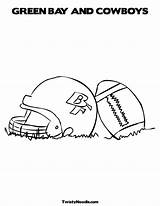 Coloring Football Packers Helmet Pages Popular Bay Green sketch template