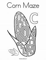 Maze Corn Coloring Pages Cursive Built California Usa Twistynoodle Noodle sketch template