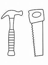 Hammer Hamer Zaag Werkzeuge Gereedschap Wrench Hammers Kleurplaten Clipartmag sketch template