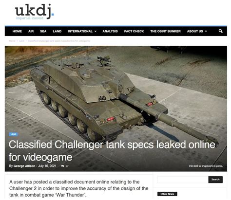 classified challenger tank specs leaked   videogame war thunder military document