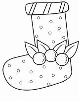 Christmas Coloring Sock Preview Illustration sketch template