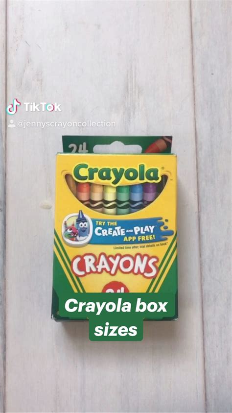 crayola box sizes  immersive guide  jennys crayon collection