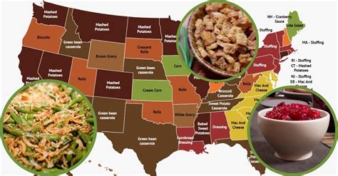every state s most popular thanksgiving side dish visualized