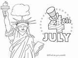 July Coloring 4th Pages Printable Liberty Statue Fourth America Print Fastseoguru sketch template