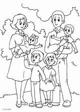 Coloring Mother Family sketch template