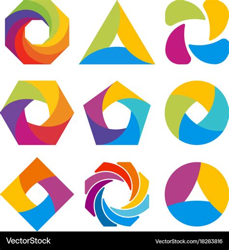 abstract logo shape design royalty  vector image