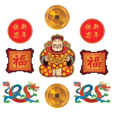 chinese  year cutout decorations pc