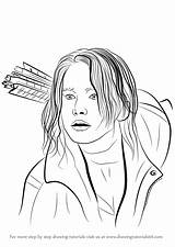 Katniss Everdeen Drawing Draw Step Tutorials Learn Characters sketch template