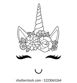 coloring pages unicorn horn coloring  drawing