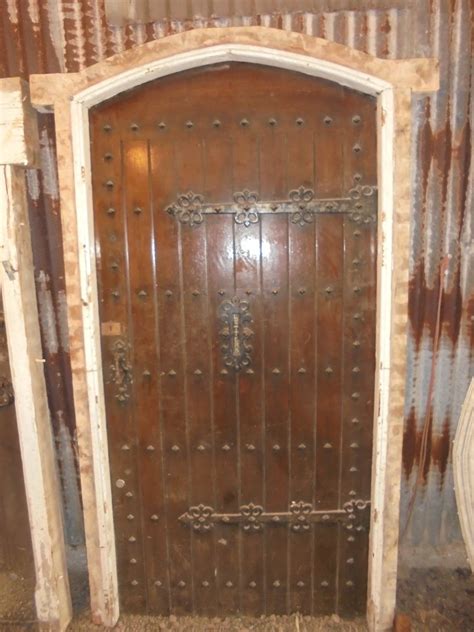 decorative studded oak front door authentic reclamation