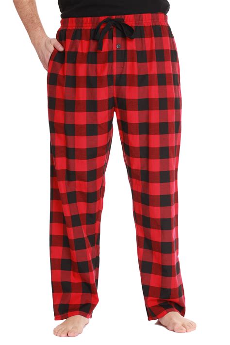 followme mens pajama pants pajamas  men black red buffalo plaid