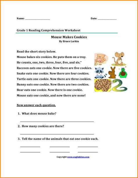 grade reading comprehension worksheets db excelcom