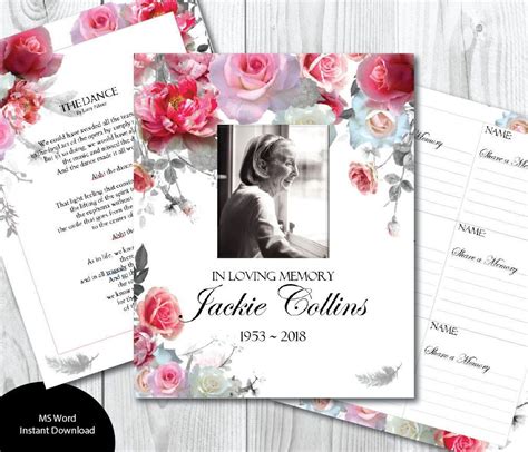 funeral guest book template addictionary