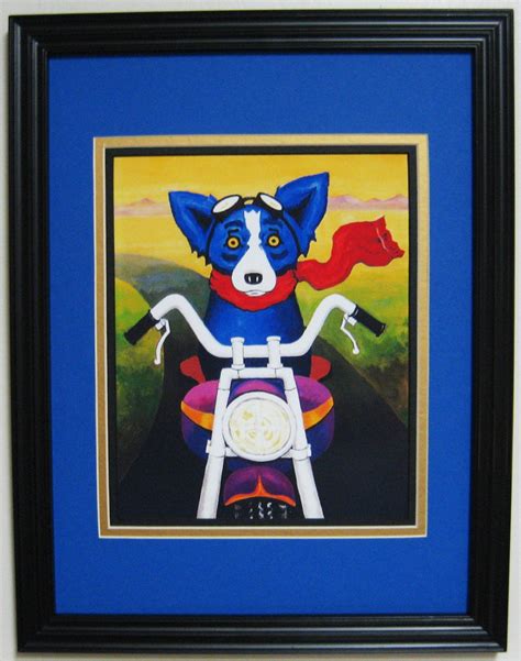 george rodrigue blue dog   life book print