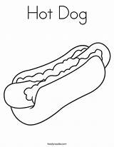 Coloring Dog Hot Pages Hotdog Food Dogs Fast Worksheet Book Burger Fries Eat Hamburger Good Drawing Loved Print Printable Color sketch template