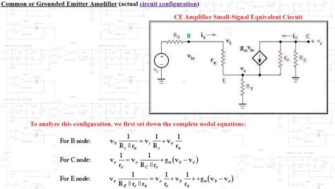 common emitter ce amplifier small signal equivalent circuit model confusion electrical