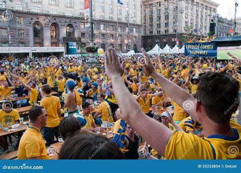 Swedish Football Fans On Euro 2012 Editorial Stock Image Image Of