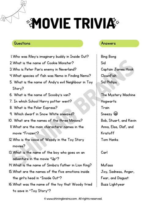 quiz questions  kids  answers fun trivia