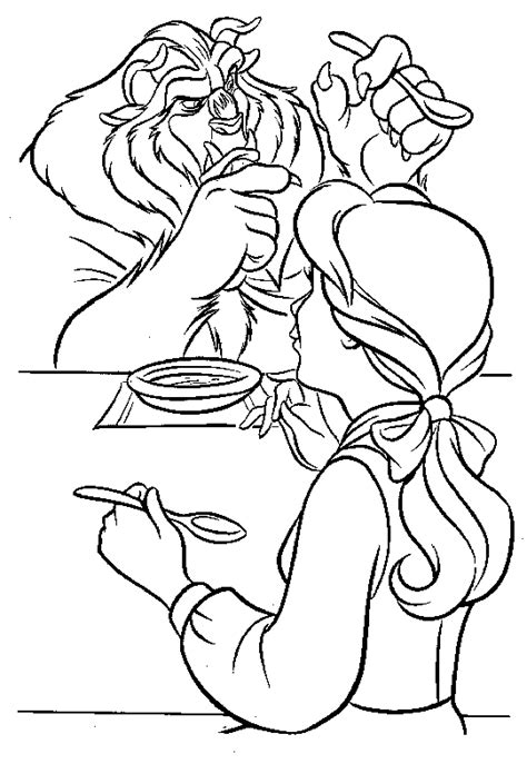 coloring page beauty   beast coloring pages