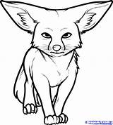 Fox Fennec Coloring Pages Desert Drawing Clipart Animals Drawings Printable Getdrawings Sketch Color Clipartmag Getcolorings sketch template