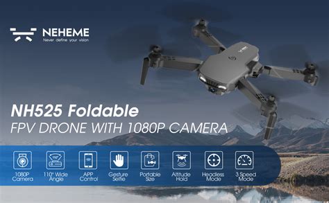 neheme nh  foldable drone  p hd camera  adults rc quadcopter wifi fpv
