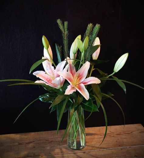 pink lily bouquet  franklin tn garden delights fine florist