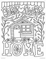 Coloring Pages Sweet Printable Kids Adults Cute House Color sketch template
