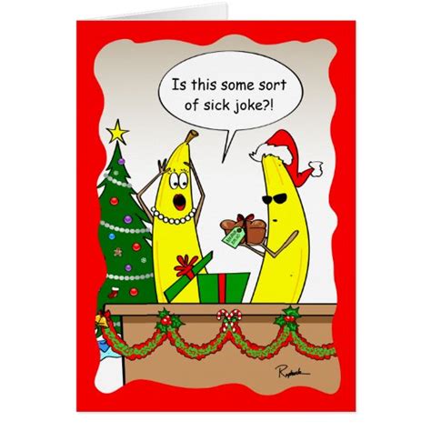 funny banana christmas card custom holiday cards zazzlecom
