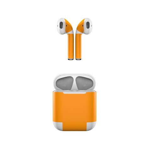 apple airpods skin solid state orange  solid colors decalgirl