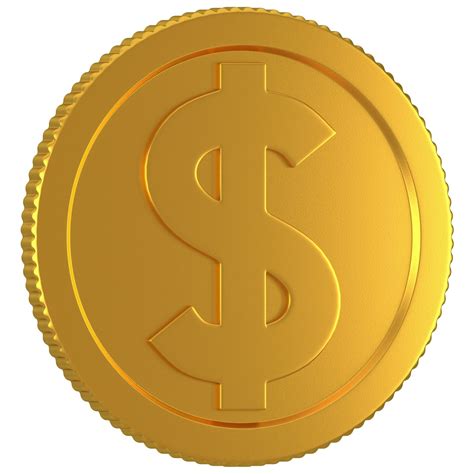 dollar gold coin   model cgtrader