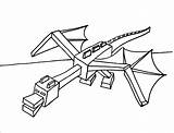Minecraft Coloring Pages Dragon Ender Coloringbay sketch template