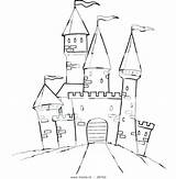 Castle Drawing Easy Elsa Coloring Drawings Pages Paintingvalley Draw sketch template
