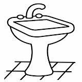 Coloring Pages Washbasin sketch template