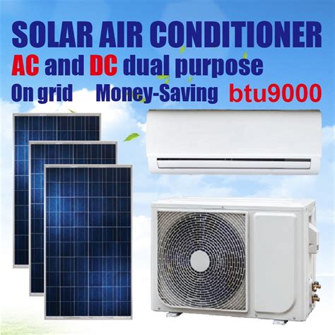 dcac dual power hybrid solar powered frequency conversion  btu solar split air conditioner