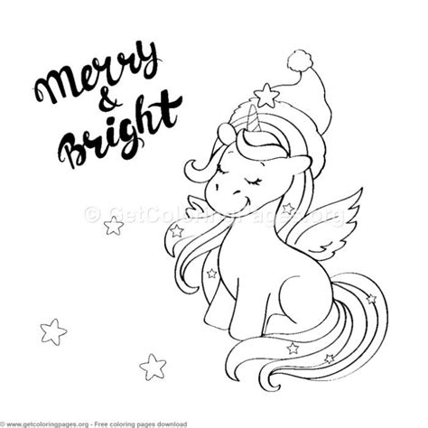 cute christmas unicorn coloring pages unicorn coloring pages
