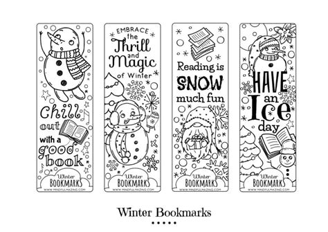 printable winter coloring bookmarks mindfulmazingcom