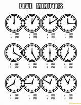 Minutes Pages Five Coloring Time Clock Para Color Worksheets Many Telling Colorir Salvo Supercoloring sketch template