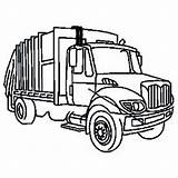 Truck Garbage Coloring Clipart Pages Trash Trucks Printable Dump Plow Snow Kids Clip Ford Drawing Color City Outline Diesel Semi sketch template