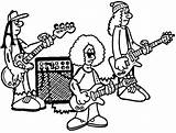 Coloring Pages Getdrawings Bands Band Rock sketch template