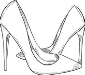high heel shoe coloring page  printable coloring pages