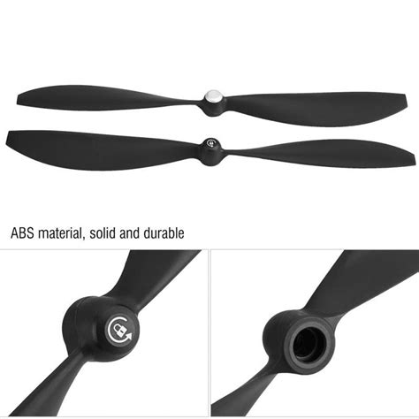 pair black abs replacement rc drone propellers blades propellers