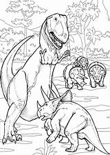 Dinosaurs Dinosaurios Dinosaurier Dinosaures Erwachsene Dino Fight Bataille Fighting Triceratops Malbuch Combat Trex Ausmalbilder Ankylosaurus A4 Justcolor Defending Coloriez sketch template
