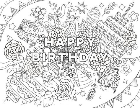 happy birthday coloring pages coloringrocks happy birthday