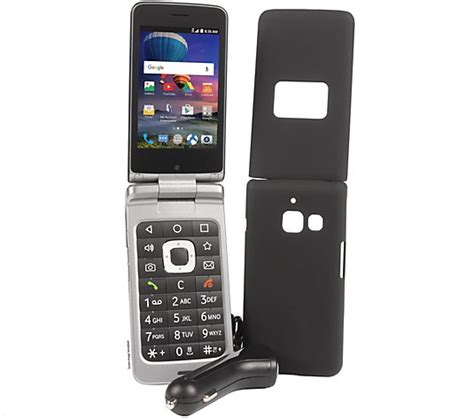 Tracfone Zte Cymbal T Lte Flip Phone With 1 Year Service And Accessories