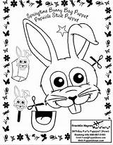 Puppet Coloring Bunny Sheets sketch template