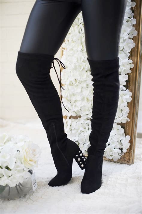 ladies womens flat heel over the knee high long faux suede zip thigh